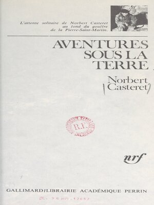 cover image of Aventures sous la terre